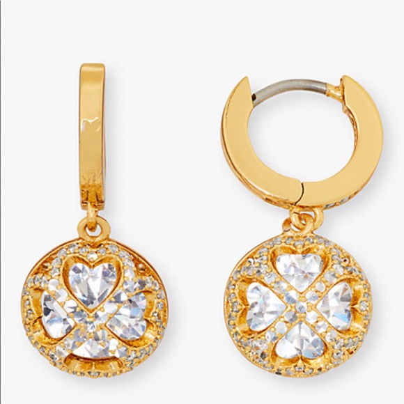 $58 Kate Spade something sparkly spade huggies gold - Picture 6 of 8